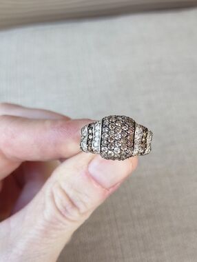 Chocolate And Natural Diamond Channel Ring 10kt Yellow Gold Celtic Knot